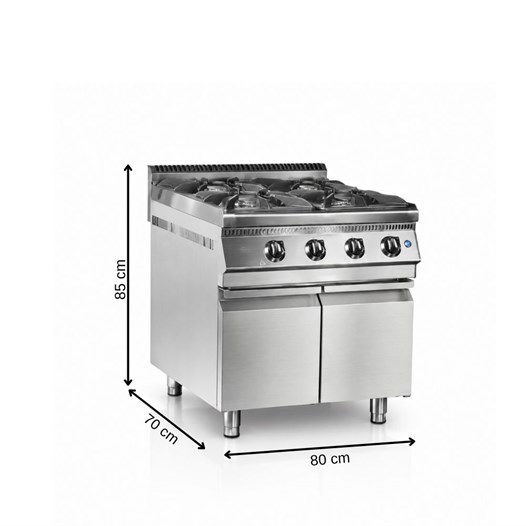 Pimak Doğalgazlı Ocak 700 seri 4 Ocaklı 80x70x85 cm
