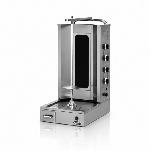 Pimak Elektrikli Alt Motorlu Camlı Döner Makinesi 4 Radyanlı 50x71x115 cm  