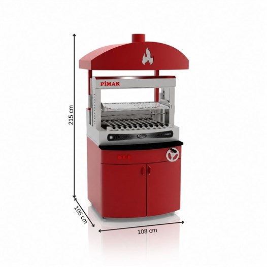 Pimak Elektrikli Asansörlü Izgara 11 + 1 Şiş 108 x 106 x 215 (cm)