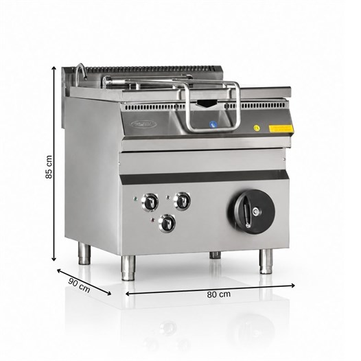 Pimak Elektrikli Devrilir Tava 900 Seri 80 Litre 80 x 90 x 85 (cm)