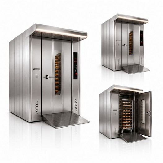 Pimak Elektrikli Döner Arabalı Ekmek Fırını 14 Tepsi 150 x 190 x 200 cm