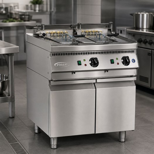 Pimak Elektrikli Fritöz 700 Seri 12+12 LT Dolaplı 80 x 70 x 85 (cm)