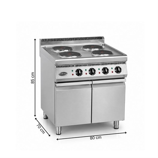 Pimak Elektrikli Ocak 700 Seri 4 Ocaklı Dolaplı 80 x 70 x 85 (cm)