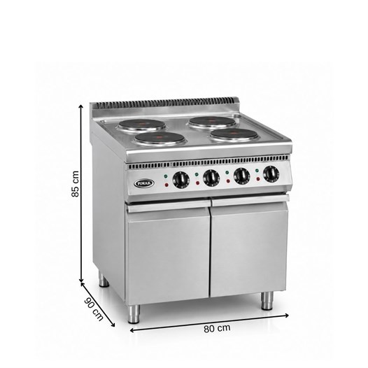 Pimak Elektrikli Ocak 900 Seri 4 Gözlü 80 x 90 x 85 (cm)