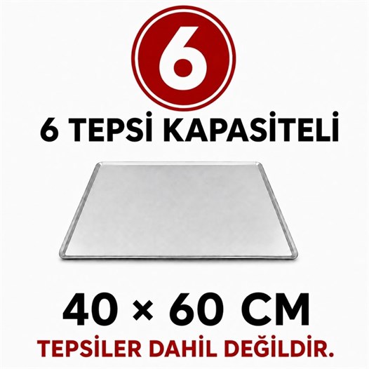 Silverinox Elektrikli Patiseri Fırın 40X60 Cm - 6 Tepsi 380V