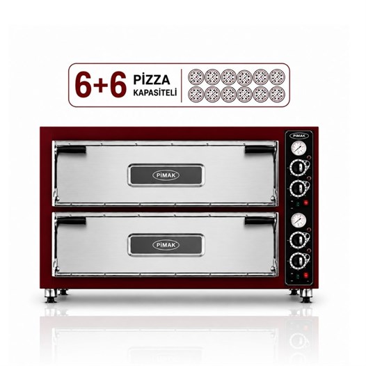 Pimak Elektrikli Pizza Fırını 6 + 6 Adet