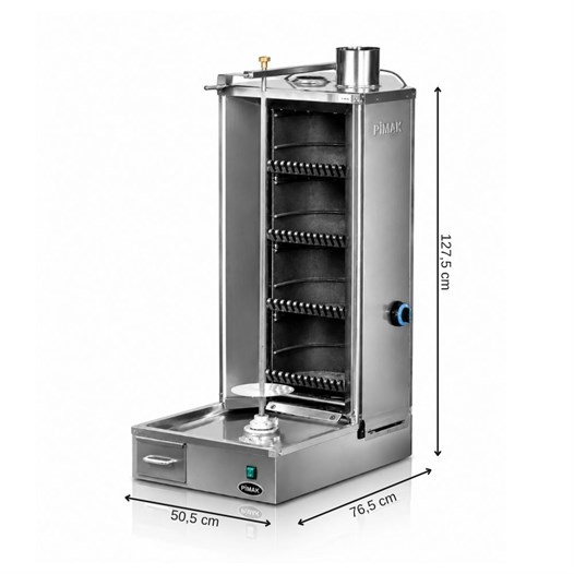 Pimak Kömürlü Döner Makinesi 4 Radyan Motorlu