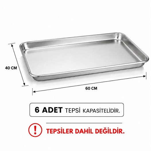 Pimak Manuel Patiseri Fırın 40x60 CM 6 Tepsi