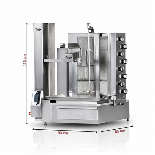 Pimak Robot Döner Makinaları 4 + 4 Radyanlı Doğalgazlı