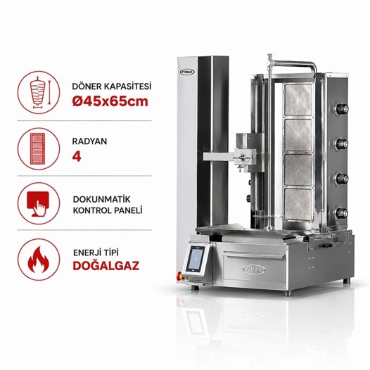 Pimak Robot Döner Makinaları 4 Radyanlı Doğalgazlı