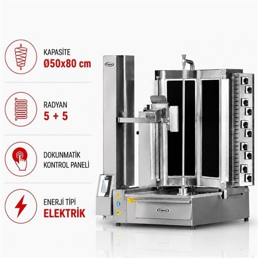 Pimak Robot Döner Makinaları 5+5 Radyanlı Elektrikli