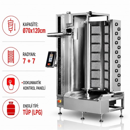 Pimak Robot Döner Makinaları 7+7 Radyanlı Tüplü 370 Kg