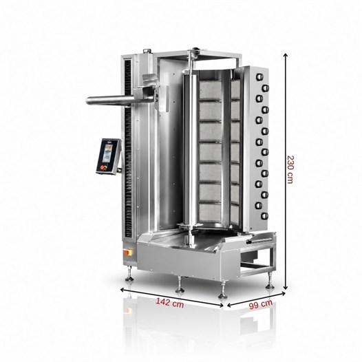 Pimak Robot Döner Makinaları 7+7 Radyanlı Doğalgazlı 370 Kg