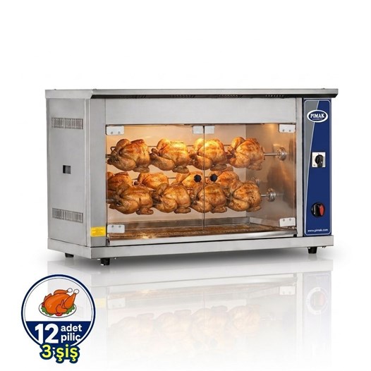 Pimak Setüstü Piliç Makinesi Doğalgazlı 12 Piliç 88 x 50 x 65 (cm)