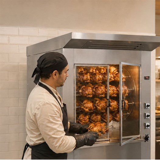 Pimak Tamburlu Piliç Makinası 12 şiş Kömürlü