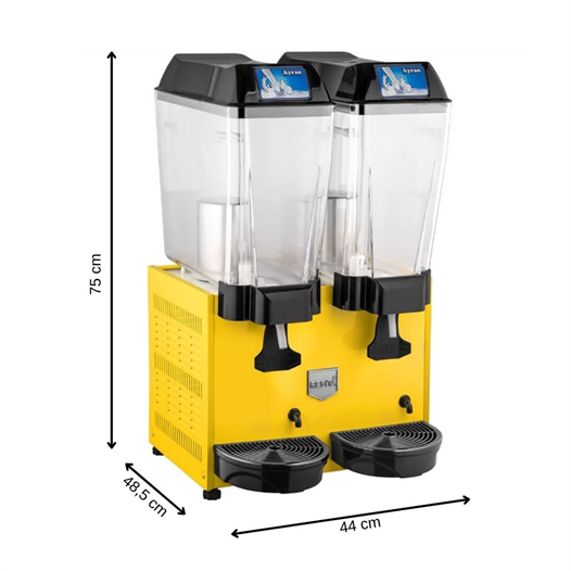 Remta 20+20 Litre Çiftli Karıştırıcılı Ayran Soğutucu Sarı - ST14