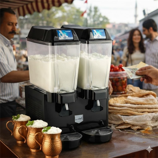 Remta 20+20 Litre Çiftli Karıştırıcılı Ayran Soğutucu Siyah - ST14