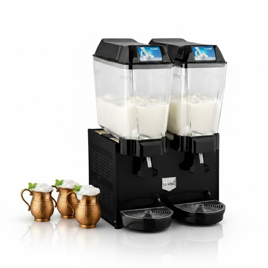 Remta 20+20 Litre Çiftli Karıştırıcılı Ayran Soğutucu Siyah - ST14