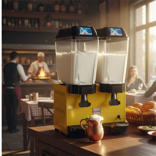 Remta 20+20 Litre Çiftli Karıştırıcılı Ayran Soğutucu Sarı - ST14