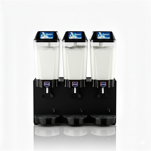 Remta 20+20+20 Litre Üçlü Karıştırıcılı Ayran Soğutucu Siyah- ST20