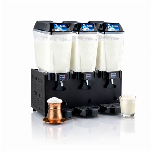 Remta 20+20+20 Litre Üçlü Karıştırıcılı Ayran Soğutucu Siyah- ST20