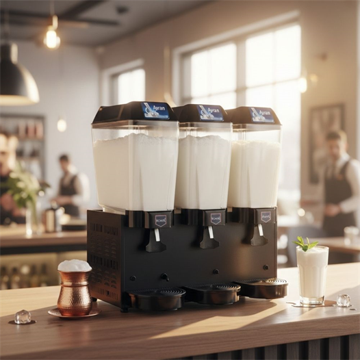 Remta 20+20+20 Litre Üçlü Karıştırıcılı Ayran Soğutucu Siyah- ST20