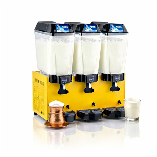 Remta 20+20+20 Litre Üçlü Karıştırıcılı Ayran Soğutucu Sarı- ST20