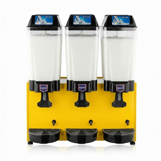 Remta 20+20+20 Litre Üçlü Karıştırıcılı Ayran Soğutucu Sarı- ST20