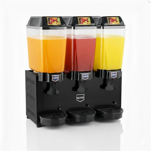 Remta 20+20+20 Litre Üçlü Şerbet Soğutucu Siyah - ST16