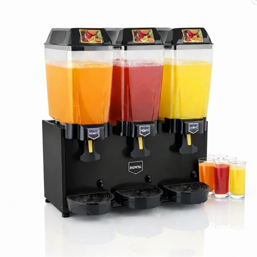 Remta 20+20+20 Litre Üçlü Şerbet Soğutucu Siyah - ST16
