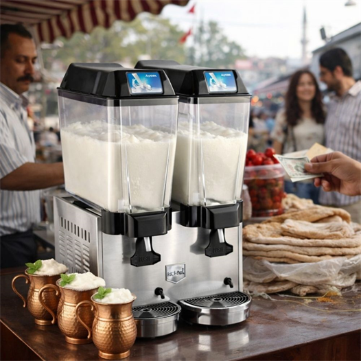 Remta 20+20 Litre Çiftli Karıştırıcılı Ayran Soğutucu Gri - ST14