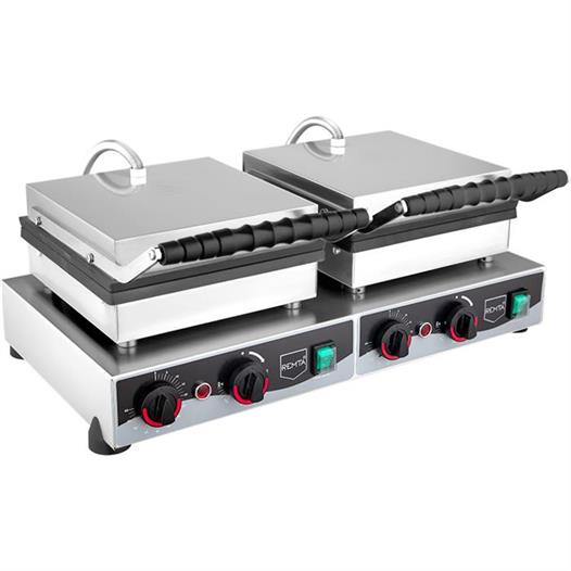 Remta Çiftli Kapaklı Yuvarlak Bubble Pankek Makinesi Elektrikli