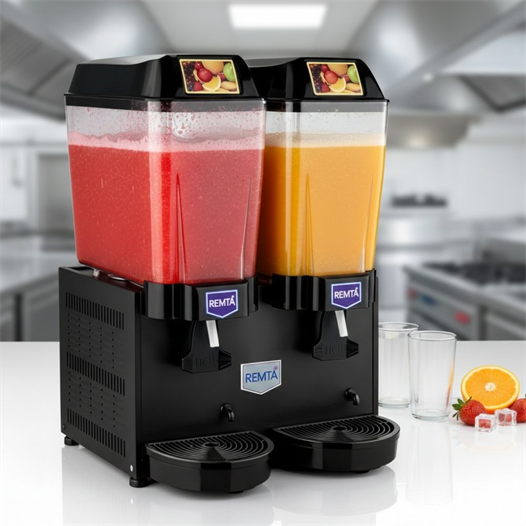 Remta 20+20 Litre Çiftli Şerbet Soğutucu Siyah - ST12