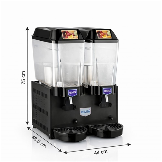 Remta 20+20 Litre Çiftli Şerbet Soğutucu Siyah - ST12