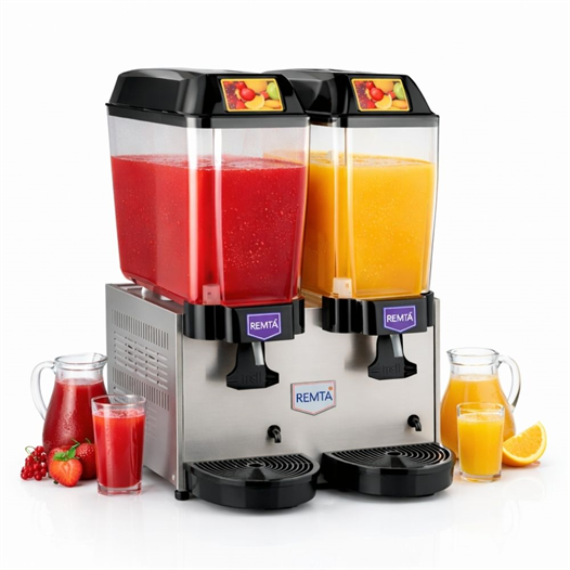 Remta 20+20 Litre Çiftli Şerbet Soğutucu Gri - ST12