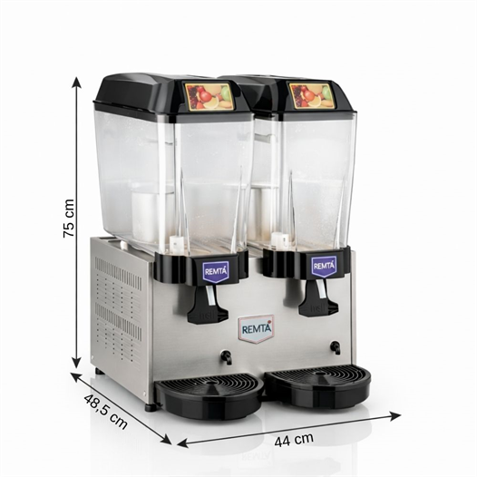 Remta 20+20 Litre Çiftli Şerbet Soğutucu Gri - ST12
