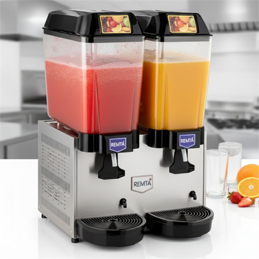 Remta 20+20 Litre Çiftli Şerbet Soğutucu Gri - ST12