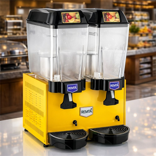 Remta 20+20 Litre Çiftli Şerbet Soğutucu Sarı - ST12