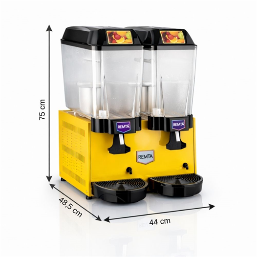 Remta 20+20 Litre Çiftli Şerbet Soğutucu Sarı - ST12