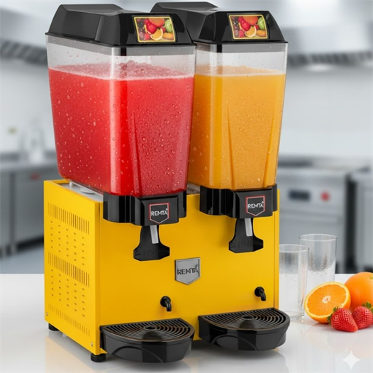 Remta 20+20 Litre Çiftli Şerbet Soğutucu Sarı - ST12