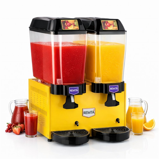 Remta 20+20 Litre Çiftli Şerbet Soğutucu Sarı - ST12