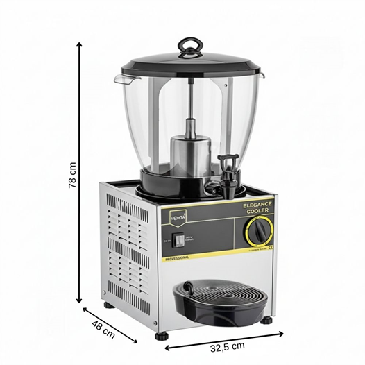 Remta Elegance ST25 16 Litre Şerbet ve Ayran Soğutucu - Gri