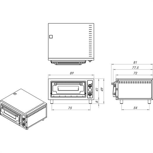 Remta Elektrikli Pizza Fırını 62x62 cm