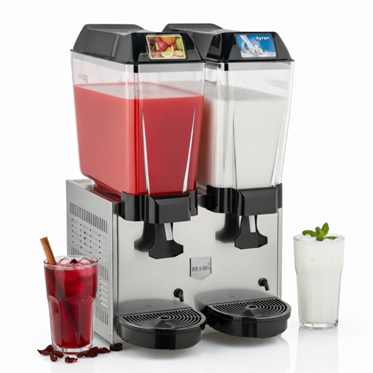 Remta 20+20 Litre Çiftli Şerbet ve Ayran Soğutucu Gri - ST13