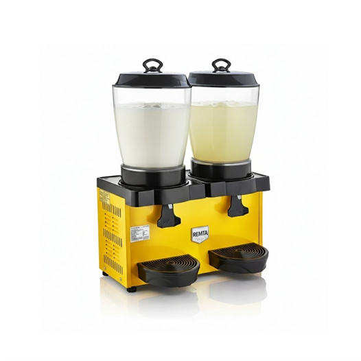 Remta ST35 Royal Mini 11+11 Litre İkili Şerbet ve Ayran Soğutucu - Sarı