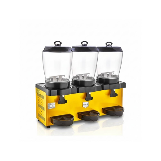 Remta ST38 Royal Mini Üçlü Şerbet ve Ayran Soğutucu 11+11+11 Litre - Sarı