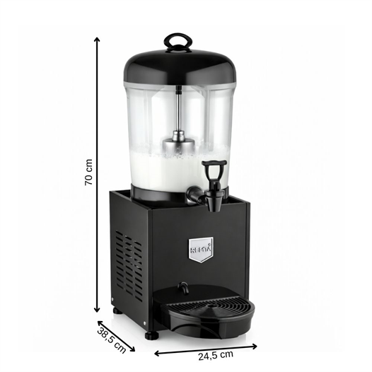 Remta ST18 Mini 7 Litre Şerbet ve Ayran Soğutucu - Siyah