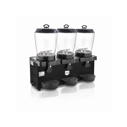 Remta ST38 Royal Mini Üçlü Şerbet ve Ayran Soğutucu 11+11+11 Litre - Siyah