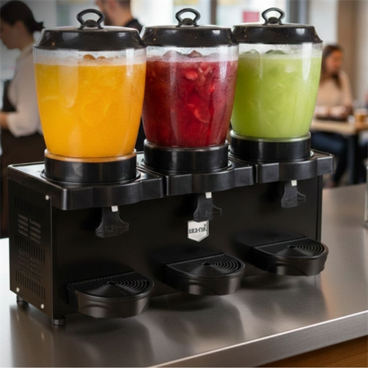 Remta ST38 Royal Mini Üçlü Şerbet ve Ayran Soğutucu 11+11+11 Litre - Siyah