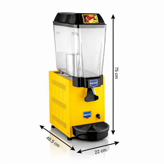 Remta 20 Litre Tekli Şerbet Soğutucu Sarı - ST10
